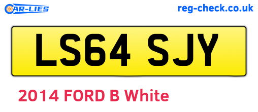 LS64SJY are the vehicle registration plates.