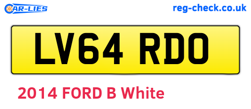 LV64RDO are the vehicle registration plates.