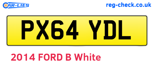 PX64YDL are the vehicle registration plates.