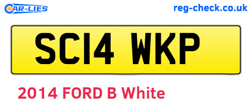 SC14WKP are the vehicle registration plates.