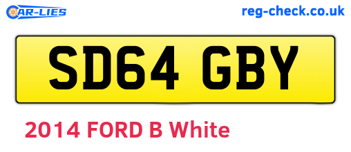 SD64GBY are the vehicle registration plates.