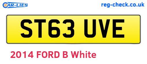 ST63UVE are the vehicle registration plates.