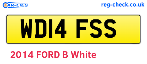 WD14FSS are the vehicle registration plates.