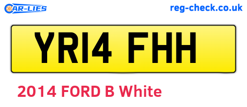 YR14FHH are the vehicle registration plates.