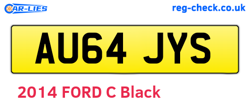 AU64JYS are the vehicle registration plates.
