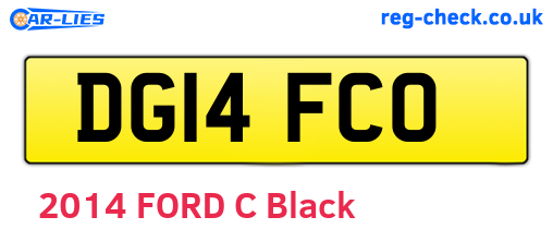 DG14FCO are the vehicle registration plates.