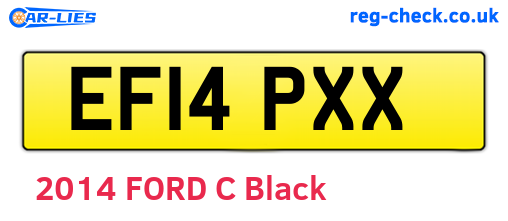 EF14PXX are the vehicle registration plates.