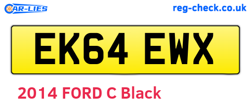 EK64EWX are the vehicle registration plates.