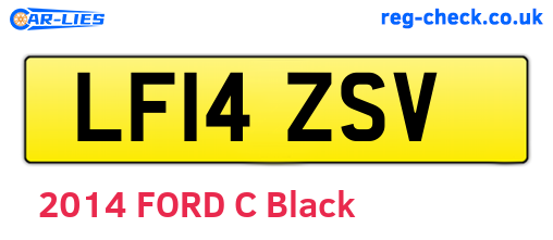 LF14ZSV are the vehicle registration plates.