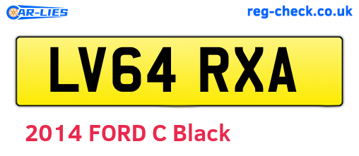 LV64RXA are the vehicle registration plates.