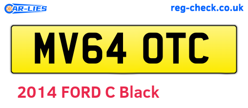 MV64OTC are the vehicle registration plates.