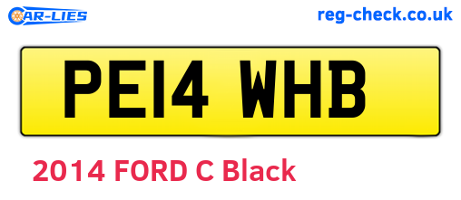PE14WHB are the vehicle registration plates.