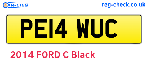 PE14WUC are the vehicle registration plates.