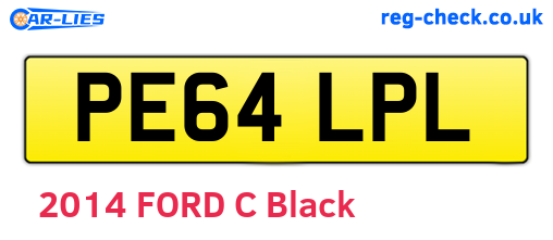 PE64LPL are the vehicle registration plates.