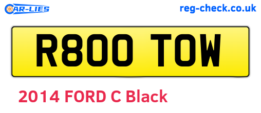 R800TOW are the vehicle registration plates.