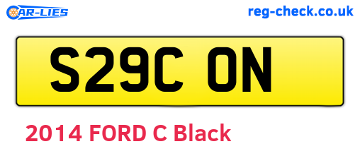 S29CON are the vehicle registration plates.