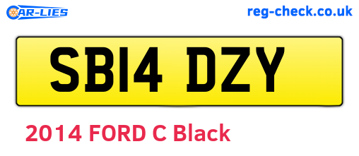 SB14DZY are the vehicle registration plates.