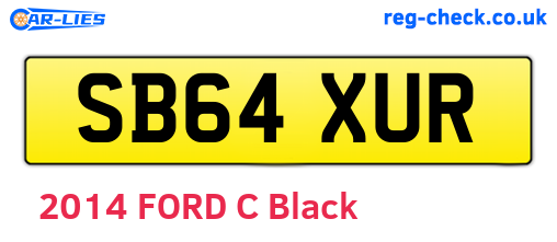 SB64XUR are the vehicle registration plates.