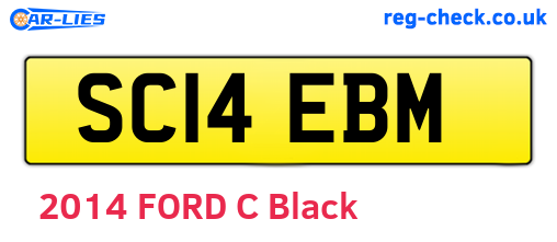 SC14EBM are the vehicle registration plates.