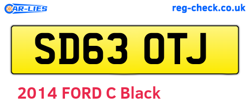 SD63OTJ are the vehicle registration plates.
