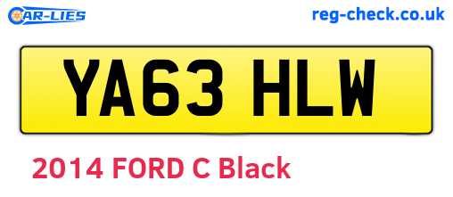 YA63HLW are the vehicle registration plates.