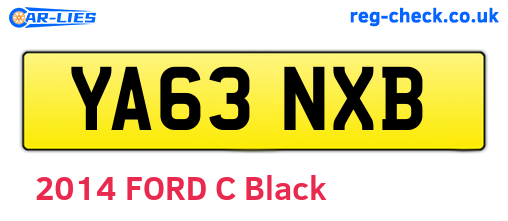 YA63NXB are the vehicle registration plates.