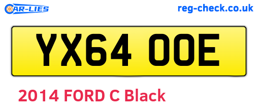 YX64OOE are the vehicle registration plates.