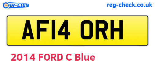 AF14ORH are the vehicle registration plates.