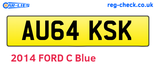 AU64KSK are the vehicle registration plates.