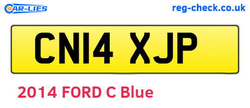 CN14XJP are the vehicle registration plates.