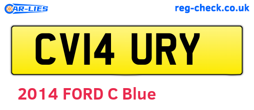 CV14URY are the vehicle registration plates.