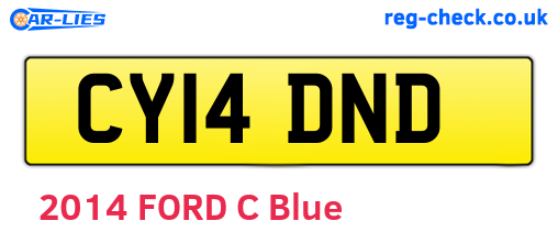 CY14DND are the vehicle registration plates.