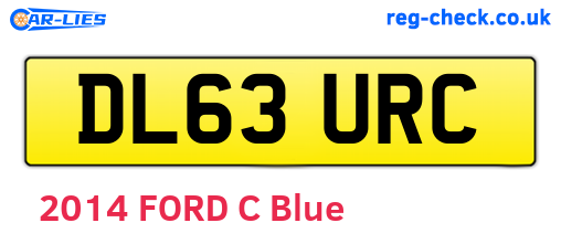 DL63URC are the vehicle registration plates.