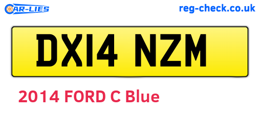 DX14NZM are the vehicle registration plates.