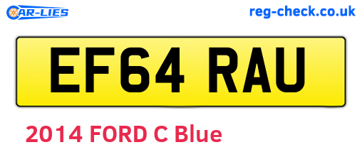 EF64RAU are the vehicle registration plates.