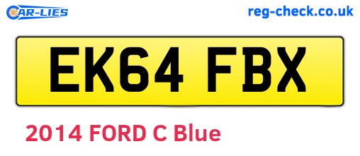 EK64FBX are the vehicle registration plates.