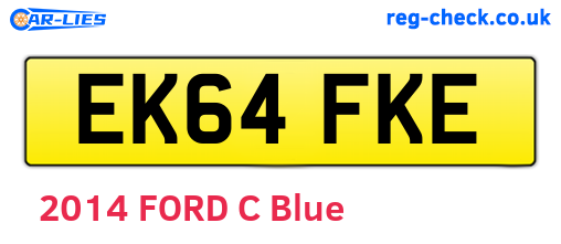 EK64FKE are the vehicle registration plates.