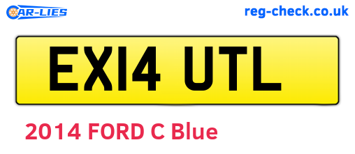 EX14UTL are the vehicle registration plates.