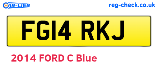 FG14RKJ are the vehicle registration plates.