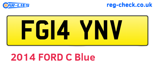 FG14YNV are the vehicle registration plates.