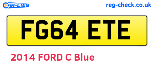 FG64ETE are the vehicle registration plates.