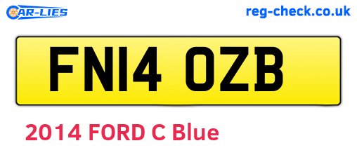 FN14OZB are the vehicle registration plates.