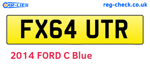 FX64UTR are the vehicle registration plates.