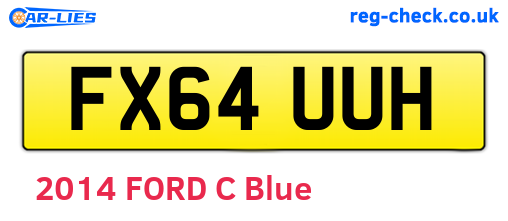 FX64UUH are the vehicle registration plates.