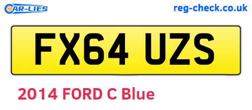 FX64UZS are the vehicle registration plates.