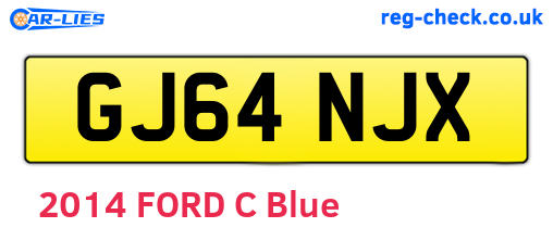 GJ64NJX are the vehicle registration plates.