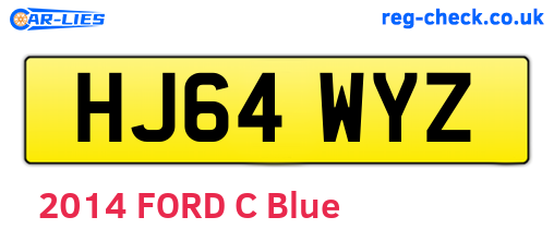 HJ64WYZ are the vehicle registration plates.