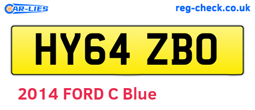 HY64ZBO are the vehicle registration plates.