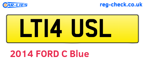 LT14USL are the vehicle registration plates.