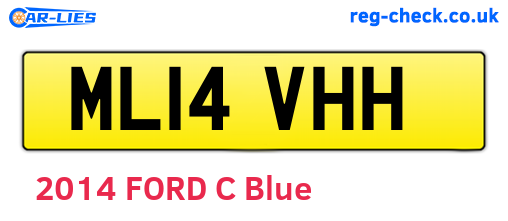 ML14VHH are the vehicle registration plates.